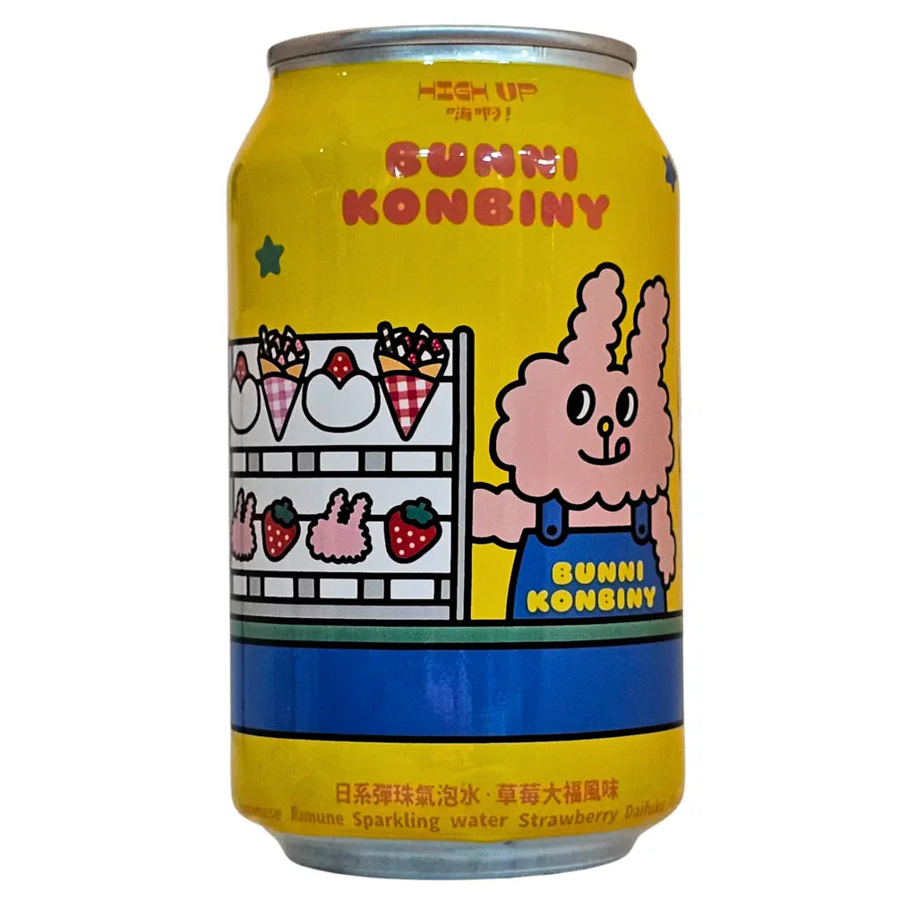 High Up Bunni Konbiny zemeņu daifuku gāzētais ūdens 330ml High Up