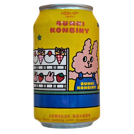 High Up Bunni Konbiny zemeņu daifuku gāzētais ūdens 330ml High Up