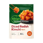 Bibigo Diced Radish Kimchi 450g/ Bibigo sagriezts redīsu kimči, 450 g - Oishii Asian Mart