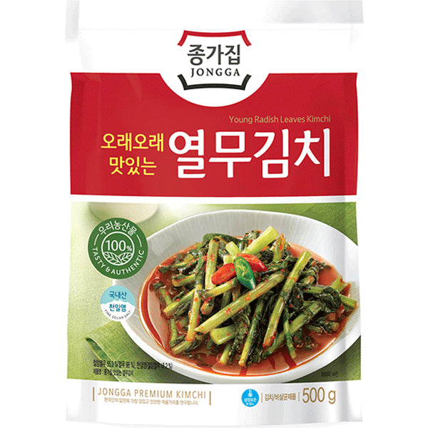 JONGGA Yeolmu Young Redish Leaves Kimchi/ JONGGA Yeolmu jauno redīsu lapas Kimchi