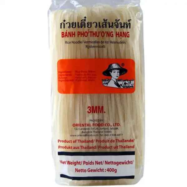 FARMER Folded Rice Noodles 3mm 400g/ FARMER salocītas rīsu nūdeles 3mm 400g