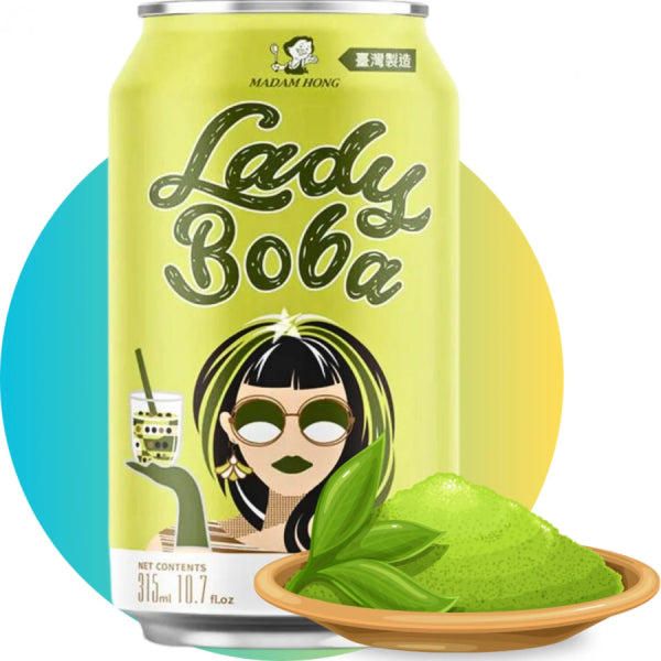 LADY BOBA Green Tea Bubble Tea/ LADY BOBA Zaļās tējas burbuļtēja