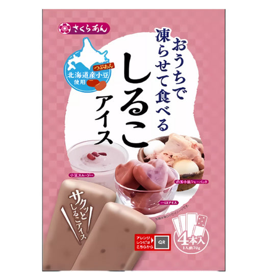 TANIO Frozen Red Bean Sorbet (4 x 70g)/ TANIO Saldēts sarkano pupiņu sorbets 280g (4 x 70g)