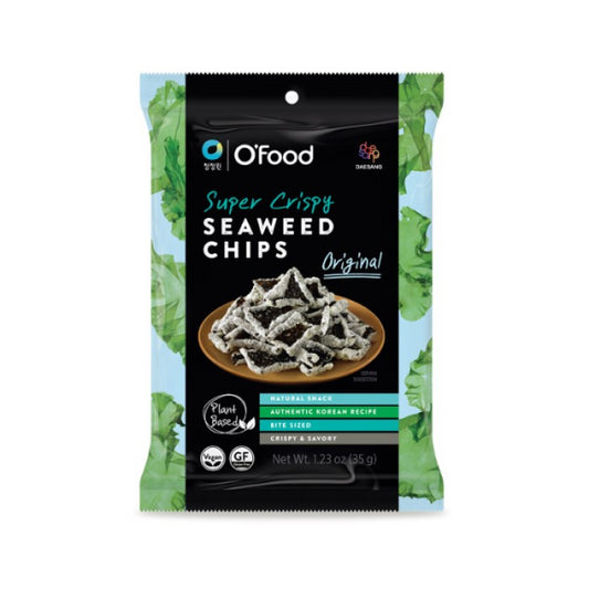 O'Food Korean Super Crispy Original Seaweed Chips/ O'Food korejiešu super kraukšķīgi oriģinālie jūras aļģu čipsi