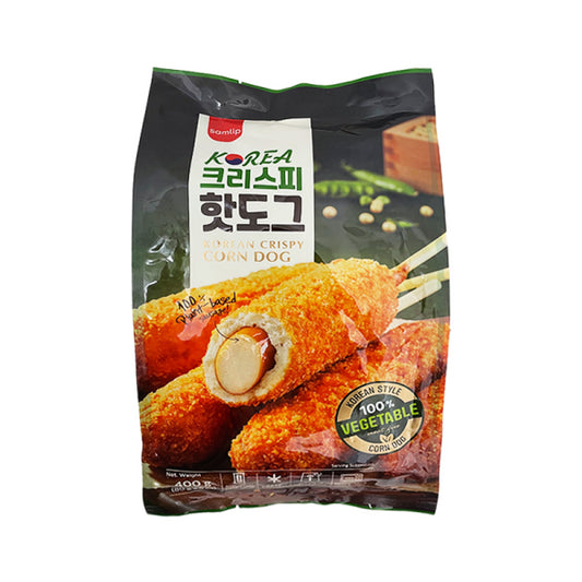 SAMLIP Korean Crispy Corndog Plant based (5x80g)/ SAMLIP korejiešu kraukšķīgais korndogs augu izcelsmes (5x80g)