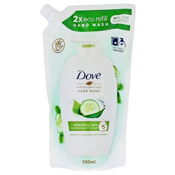 Dove Liquid Soap with Cucumber and Green Tea 500ml/ Dove fresh Šķidrās ziepes 500ml Oishii Asian Mart