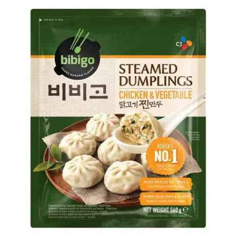 BIBIGO Steamed Dumplings Chicken & Vegetable/ BIBIGO tvaicēti vistas un dārzeņu pelmeņi