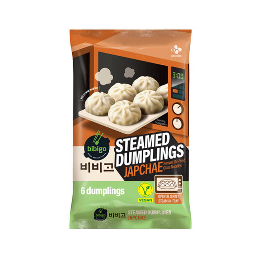 BIBIGO Steamed Dumplings Japchae Flavour/ BIBIGO tvaicētie pelmeņi ar Japchae garšu