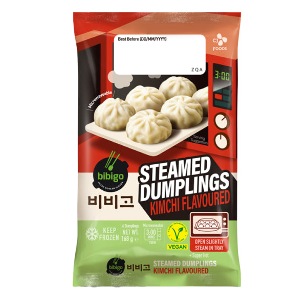 BIBIGO Steamed Dumplings Kimchi Flavour/ BIBIGO tvaicētie pelmeņi ar kimči garšu