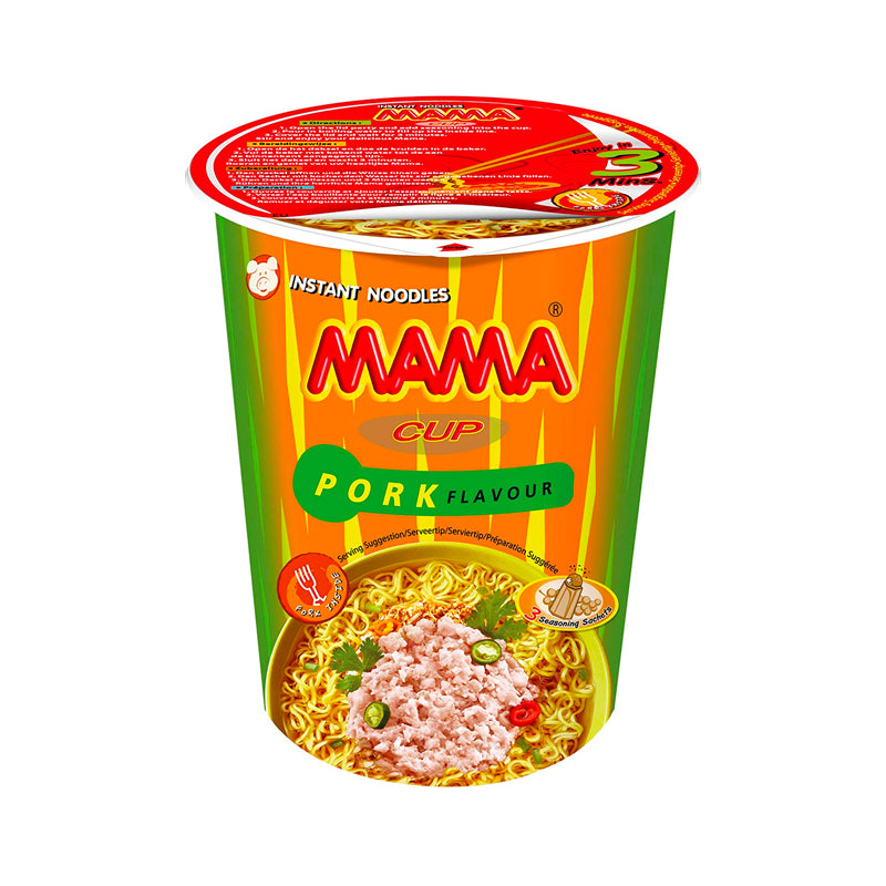 MAMA Cup Pork Flavour/ MAMA Nūdeles Krūzē Cūkgaļas garša