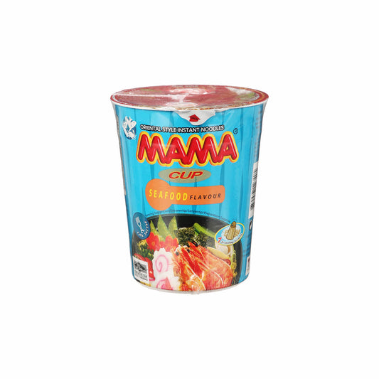 MAMA Cup Seafood Flavour/ MAMA Nūdeles Krūzē Jūras velšu garša