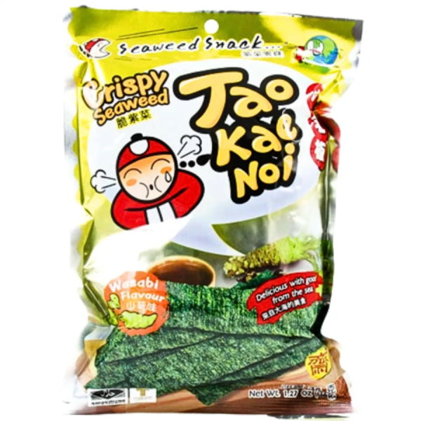 TAOKAENOI Crispy Seaweed WASABI Flavour 59g/ TAOKAENOI Kraukšķīgās jūraszāles WASABI garša 59g