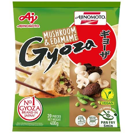 ❄️ AJINOMOTO Gyoza Mushroom & Edamame 400g / Gjozas ar sēnēm un edamame pupiņām, 400 g Ajinomoto