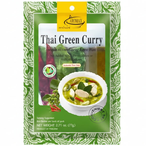 AROMAX Thai Green Curry 77g/ AROMAX Taizemes zaļais karijs 77g Oishii Asian Mart