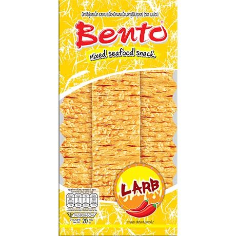 BENTO Squid Snack Larb 20g/ BENTO kalmāru uzkoda Larb, 20 g Product of THAILAND