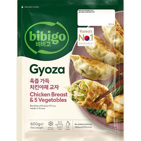 BIBIGO  Gyoza Chicken Breast & Vegetables 600g/ BIBIGO gjozas ar vistas krūtiņu un dārzeņiem, 600 g Oishii Asian Mart