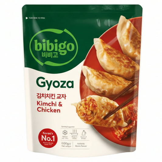 BIBIGO Gyoza Kimchi & Chicken 600g/ BIBIGO Gjoza ar Kimči un Vistu 600g BIBIGO