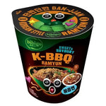 BIBIGO Sweet & Savoury K-BBQ Ramyun 98g/ Bibigo saldi pikantas korejiešu BBQ ramjona nūdeles 98 g Oishii Asian Mart