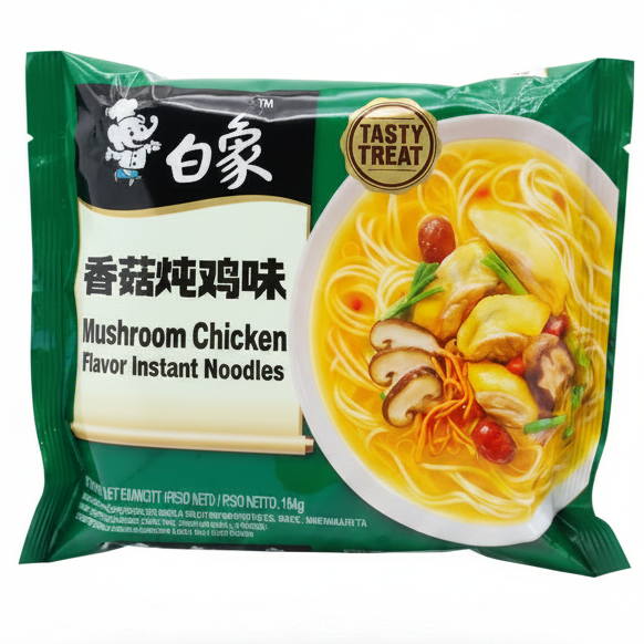 BIXIANG Mushroom Chicken Noodle 100g/ BIXIANG vistas un sēņu nūdeleds 104 g