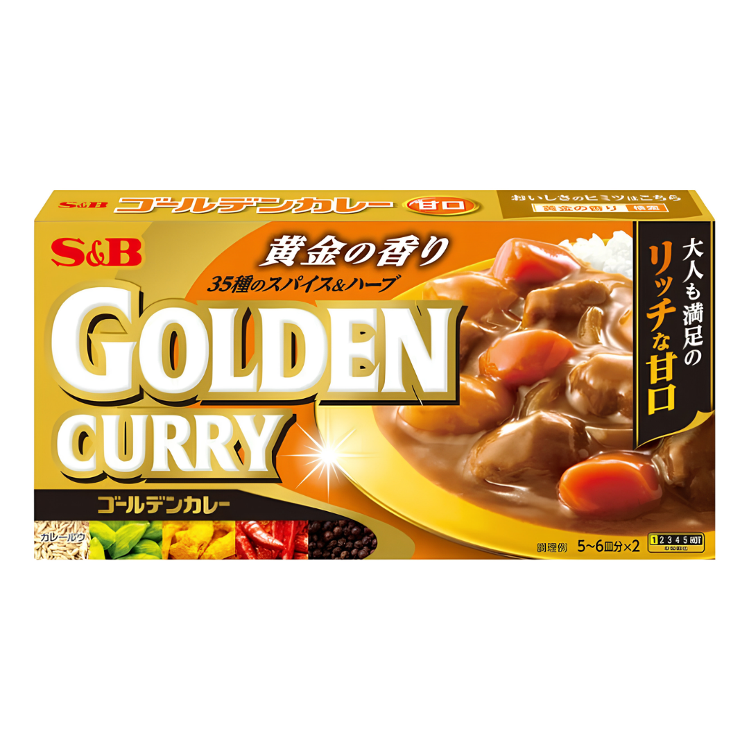 Golden Curry saldais karijs 198g