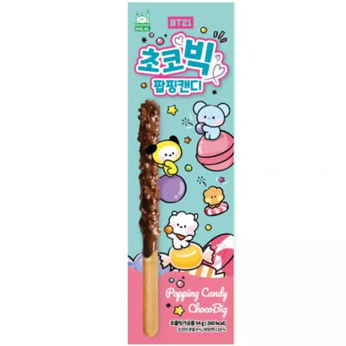 BT21 Popping Candy Chocolate Stick 54g/ BT21 sprakšķošo konfekšu šokolādes kociņi 54 g Oishii Asian Mart