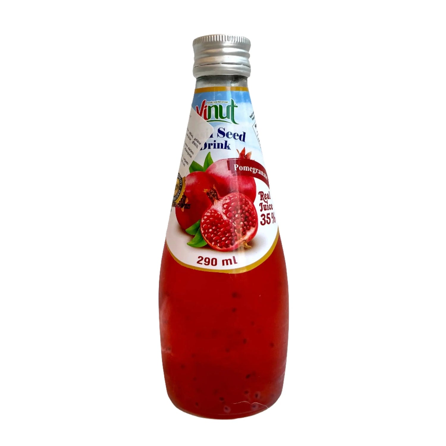 Basil Seed Drink Pomegranate 290ml - Oishii Asian Mart