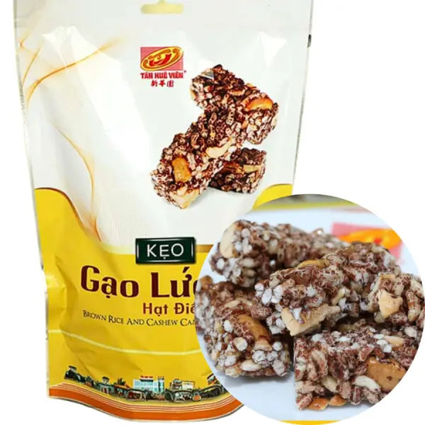 Brown Rice Cashew Nut Candy 250g/ Brūno rīsu un Indijas riekstu konfektes 250 g - Oishii Asian Mart