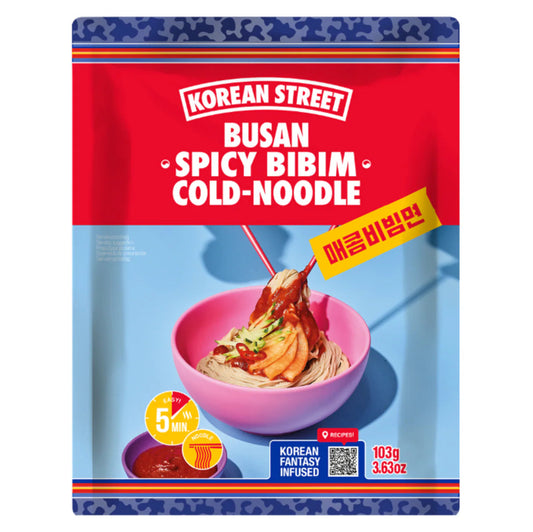 KOREAN STREET Aukstās nūdeles ar garšvielu pastu Busan, asās, 162,5 g (KOREJA) KOREAN STREET