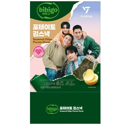 CJ Bibigo Seaweed Chip Potato Seventeen 40g/ CJ Bibigo jūras aļģu kartupeļu čipsi Seventeen 40 g Oishii Asian Mart
