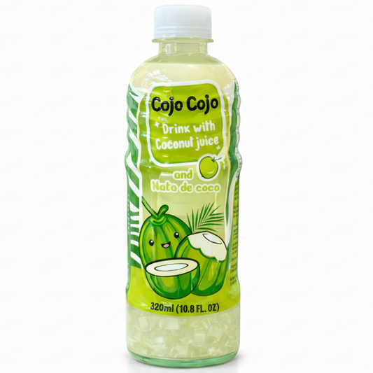 COJO COJO Coconut 320 ml Bottle of Cojo Cojo drink with coconut juice on a white background