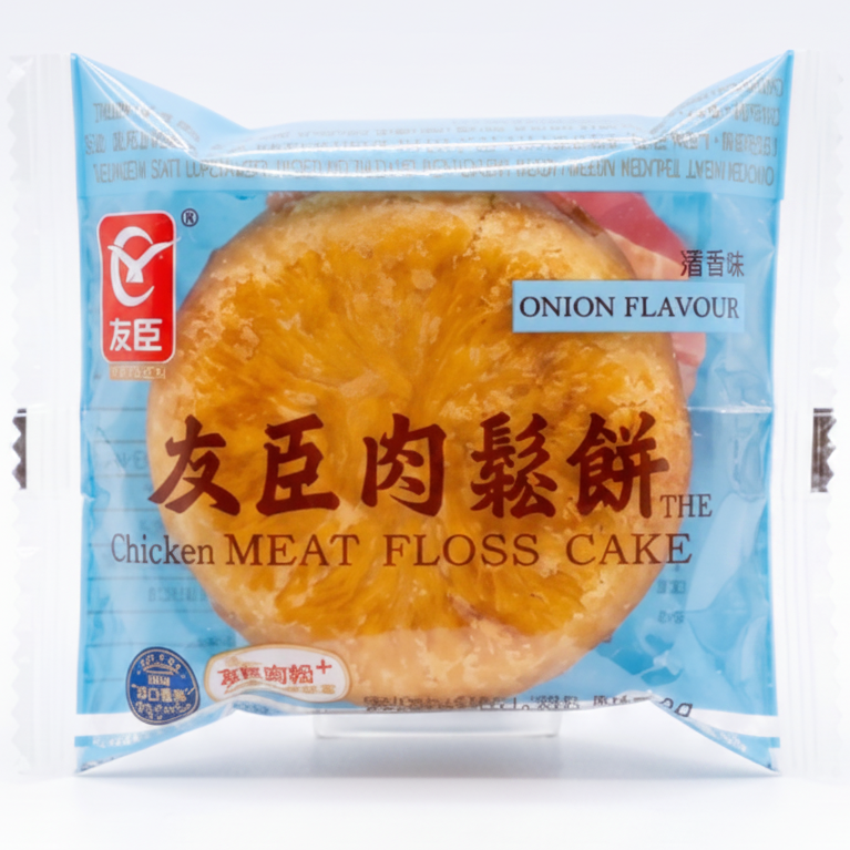 Cake With Flossy Chicken With Spring Onion/ Kūka ar vistas šķiedru (chicken floss) un lociņiem