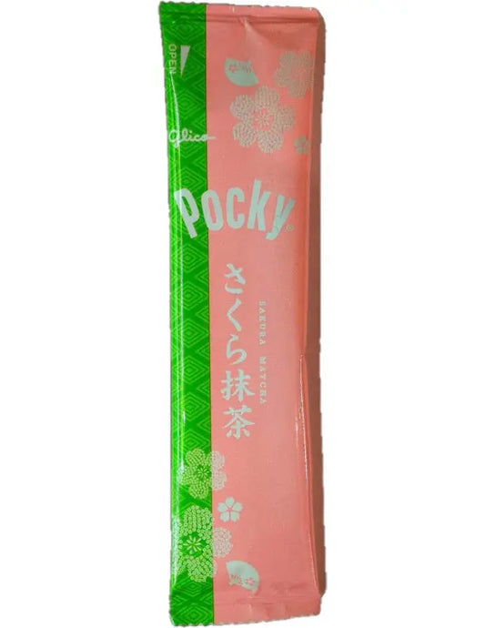 Pocky Chocolate Sakura Matcha (1 package)/ Pocky šokolāde ar sakuras un mačas garšu (1 iepakojums) Pocky