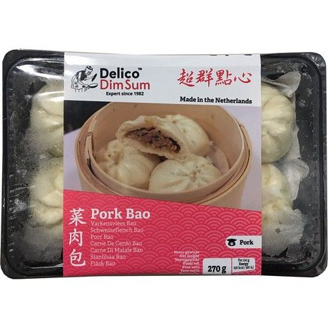 DELICO Pork Bao 6 PCS/ DELICO cūkgaļas bao maizītes, 6 gab. Oishii Asian Mart