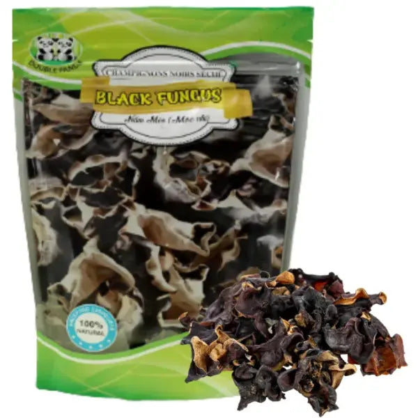 DOUBLE PANDA Black Fungus Nam Meo 100g/ DOUBLE PANDA melnā koka sēne (Nam Meo) 100 g Double Panda