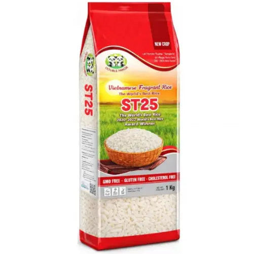 DOUBLE PANDA Sushi Rice  ST25 1kg/ DOUBLE PANDA Suši Rīsi ST25 1kg Double Panda