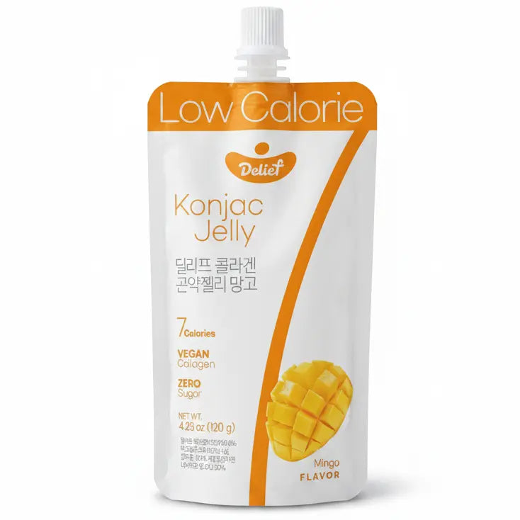 Delief Konjac Jelly Mango Flavour 120g/ Delief konjaka želeja ar mango garšu 120 g