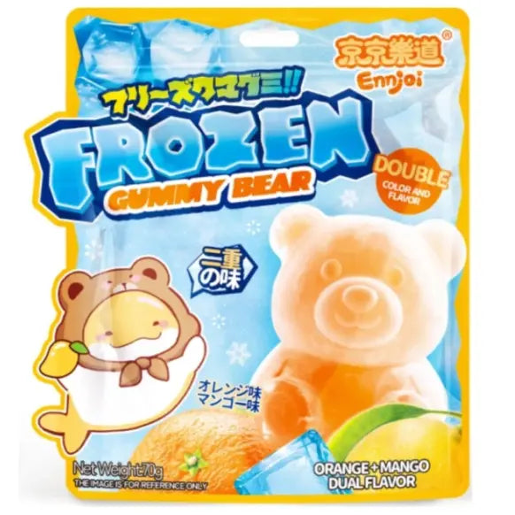 Ennjoi Orange & Mango Frozen Gummy Bear 70g/ Ennjoi saldēti gumijlāči ar apelsīnu un mango garšu 70 g