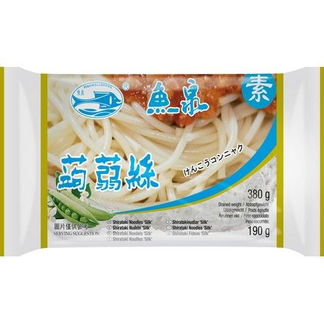 FISH WELL Shirataki Noodles Silk 380g/ FISH WELL širataki nūdeles “Silk” 380 g Oishii Asian Mart