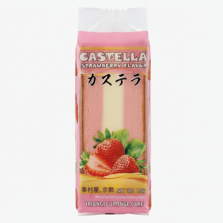 FORTUNE HOUSE Castella Strawberry 120g/ FORTUNE HOUSE Castella biskvīts ar zemeņu garšu 120 g FORTUNE HOUSE