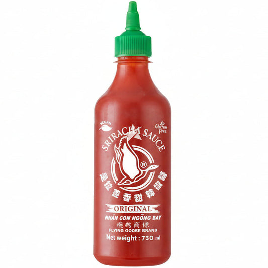 Flying Goose SRIRACHA Sauce 730ml/ SRIRACHA Flying Goose asā čilli mērce 730ml Oishii Asian Mart