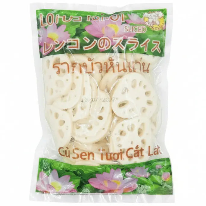 Fresh Lotus Roots Slices 1 kg/ Svaigas lotosa saknes šķēles 1 kg
