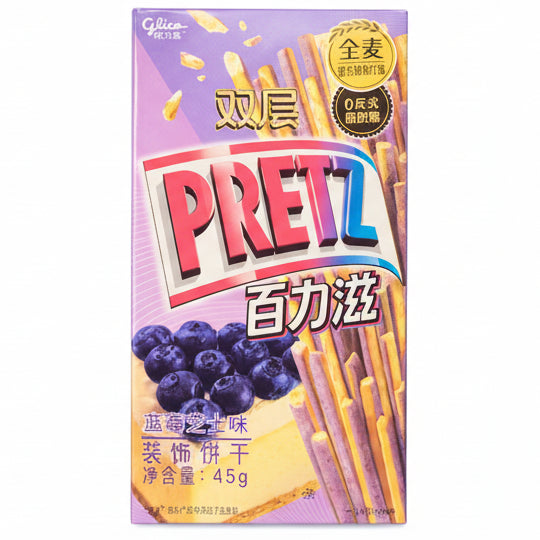 Glico Biscuit Sticks with Blueberry 45 g/ Glico cepumu kociņi ar mellenēm 45 g GLICO