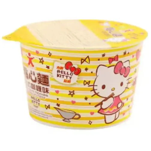 Hello Kitty Instant Japanese Curry Noodle 37g/ Hello Kitty ātri pagatavojamas japāņu karija nūdeles 37 g NONG SHIM