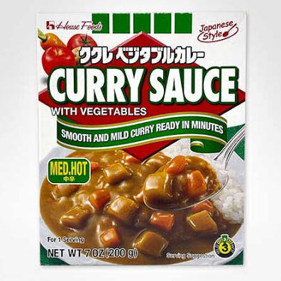 House kukure vegetable curry medium hot 200g/ HOUSE KUKURE dārzeņu karijs, vidēji ass 200 g