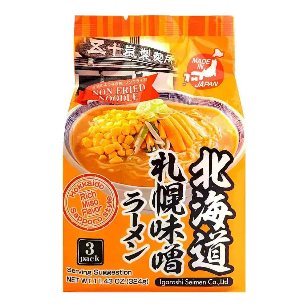 IGARASHI SEIMEN Noodles Sapporo Miso Ramen 108g/ IGARASHI SEIMEN Nūdeles Miso Ramen 108g