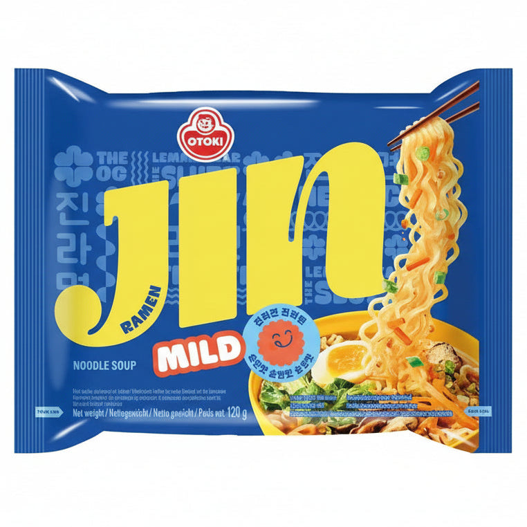 Instant Noodles Jin Ramen Mild 120g/ Ātrās nūdeles "Jin Ramen" (maigas) 120 g