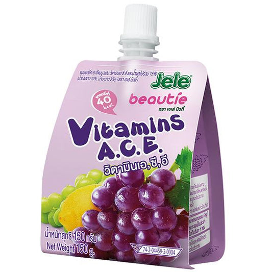 Jele Beautie Grape Multi Vitamins Jelly Drink 140g/ Jele Beautie vīnogu multivitamīnu želejas dzēriens 140 g Oishii Asian Mart