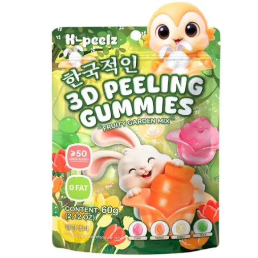K-Peelz 3D Fruit Gummy Candy 60g / K-Peelz 3D augļu želejkonfektes 60g