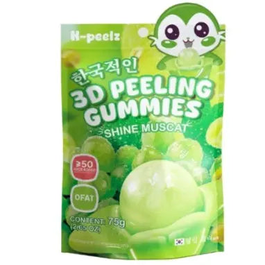 K-Peelz 3D mizojamās želejkonfektes ar Shine Muscat vīnogu garšu 75 g K-Peelz