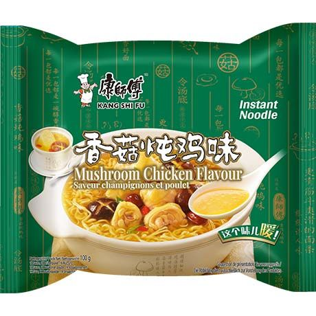 KANG SHI FU Mushroom Chicken Noodle 100g/ KANG SHI FU vistas un sēņu nūdeleds 100 g FUXING